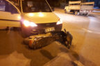 Motosiklet sürücüsü yaralandı