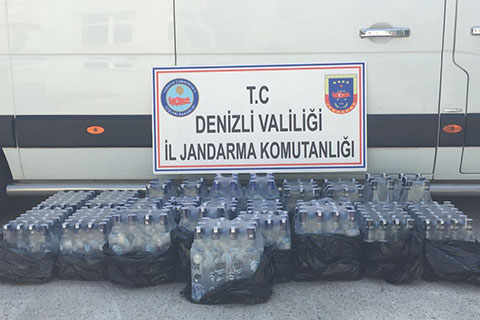 Medet’te kaçak içki operasyonu