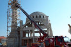 Sarayköy’de cami minaresinde kaza
