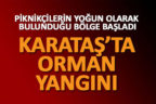KARATAŞ’TA ÇIKAN YANGIN KONTROL ALTINA ALINDI