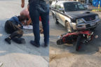 Şemikler’de otomobil ile motosiklet çarpıştı