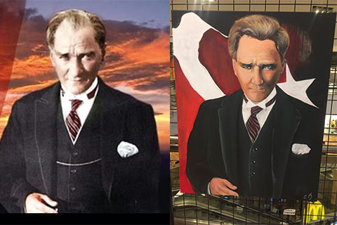 Forum Çamlık’ta “PES” dedirten Atatürk resimleri