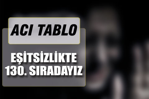 Cinsiyet eşitsizliği sıralamasında 130. sıradayız