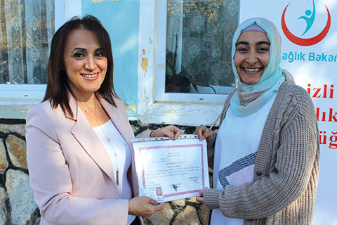 30 kişiye ilk yardım sertifikası verildi