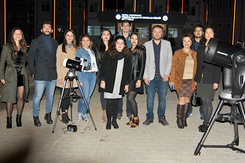 TOBB Ortaokulu’nda gözlem: Yıldızları keşfettiler