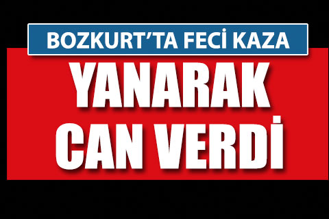Bozkurt’ta kaza: Yanarak can verdi