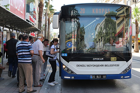 Erdoğan’ın Denizli ziyareti nedeniyle otobüsler ücretsiz