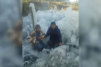 Su ve soğuğun yarattığı eşsiz manzara