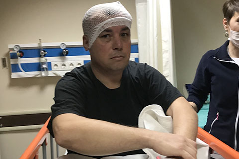 Otobüsün çarptığı polis memurunun sağlık durumu iyi