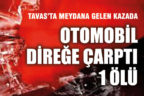 Tavas’ta otomobil aydınlatma direğine çarptı: 1 ölü