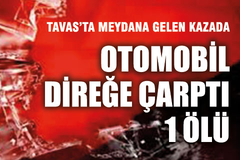 Tavas’ta otomobil aydınlatma direğine çarptı: 1 ölü