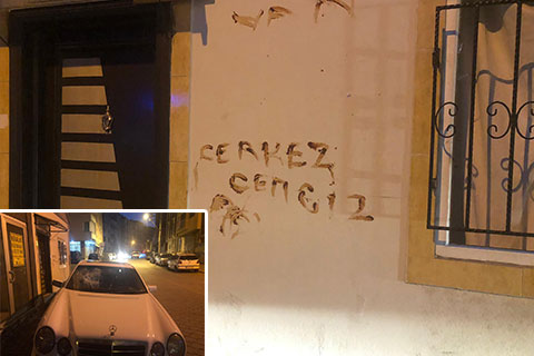 Çerkez Cengiz mahalleyi birbirine kattı. Kanıyla adını duvara yazdı