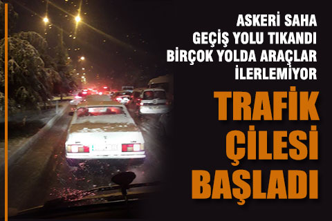 Askeri Saha Geçiş Yolu tıkandı