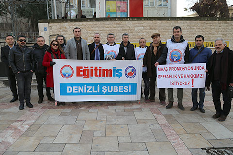 Eğitim-İş’ten maaş promosyonu protestosu