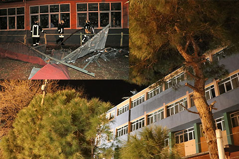 Saatte 30 km. hızla esen rüzgar, çatıyı uçurdu