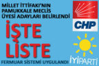 CHP Pamukkale Belediye Meclis Üyesi Adayları belirlendi