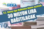 T.C. Güney Ege Kalkınma Ajansı, KOBİ’lere 30 milyon lira dağıtacak