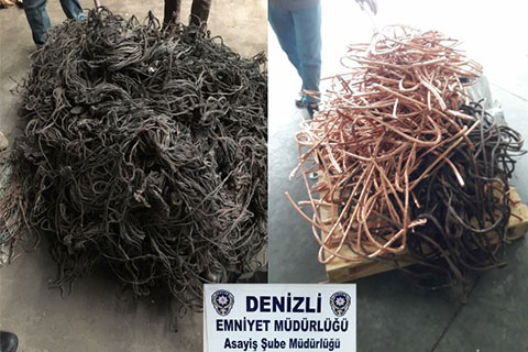 Çalınan kablolar bulundu, zanlı aranıyor