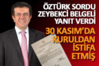 Zeybekci Ekonomi Politikaları Kurulu’ndan istifa etmiş
