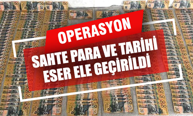 Jandarmadan sahte para ve tarihi eser operasyonu
