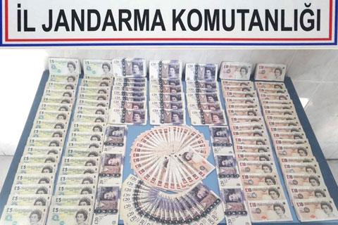 14 bin 330 sahte İngiliz Pound’u ele geçirildi