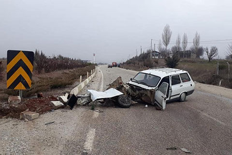 Tavas’ta kaza: 2 yaralı