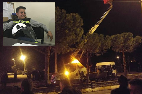 Tavas’ta elektrik direğine bakım yapan işçi kaza kurbanı