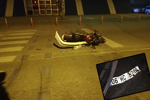 Çarpıp kaçtı, plakası ele verdi
