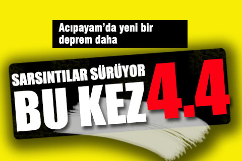 Artçı şoklar sürüyor. Acıpayam 4.4 ile sallandı