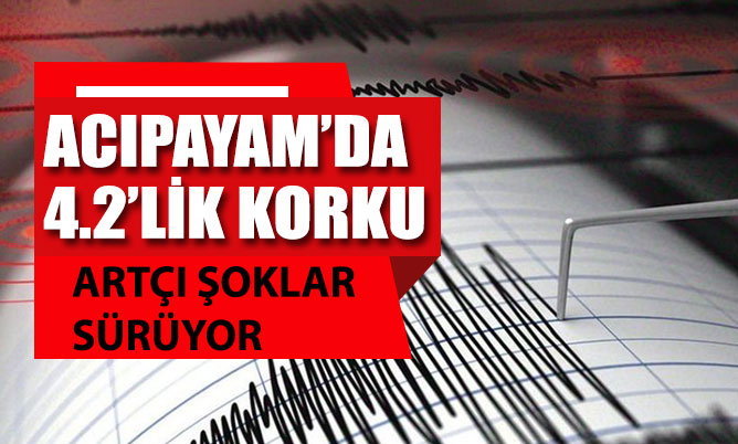 Acıpayam’da 4.2 büyüklüğünde deprem meydana geldi