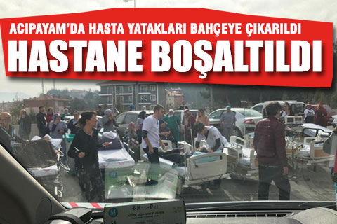 Hastaneden hastalar tahliye edildi