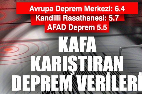 Kafa karıştıran deprem verileri
