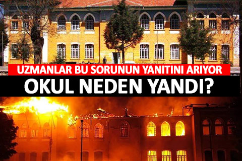 Uzmanlar Çal’daki okulda çıkan yangının nedenini araştırıyor