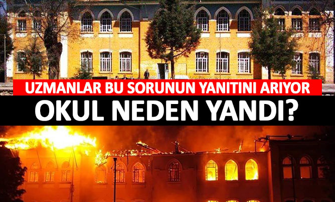 Uzmanlar Çal’daki okulda çıkan yangının nedenini araştırıyor