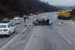Cankurtaran’da kamyona çarpan otomobil parçalandı, sürücü ağır yaralandı