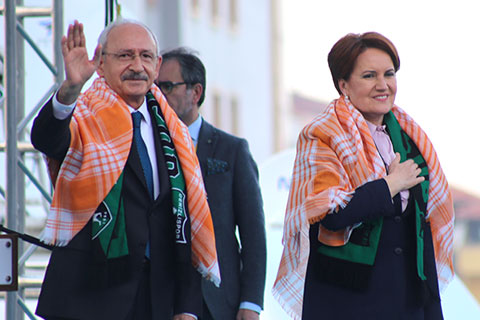 CHP Lideri Kılıçdaroğlu ile İYİ Parti Lideri Akşener ortak miting yaptı