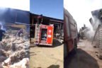 Besihanede çıkan yangın korkuttu