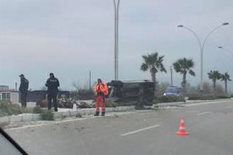 Irlıganlı Yolu’nda korkutan kaza