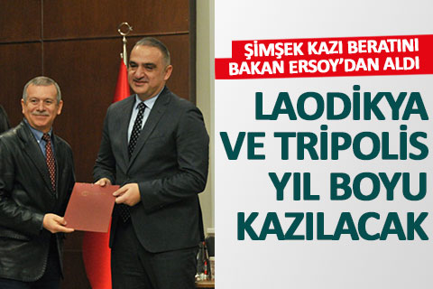 Laodikya ve Tripolis kazıları yıl boyu sürecek
