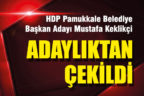 HDP Pamukkale Belediye Başkan Adayı, adaylıktan çekildi