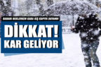 Dikkat! Kara kış kapıya dayandı. Cumartesi günü kar geliyor