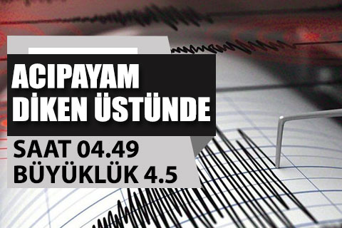 Acıpayam saat 04.49’de 4.5 ile sallandı