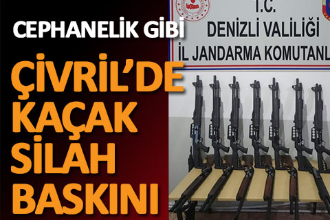 Çivril’de kaçak silah operasyonu