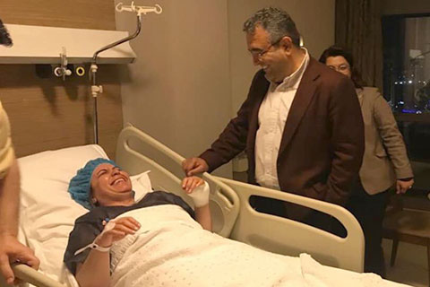 Karaca mazbata arbedesinde yaralandı