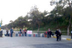 Pamukkale Yolu’nu trafiğe kapattılar