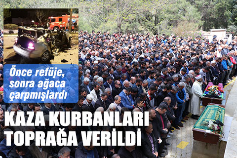 Trafik kazasında hayatını kaybeden iki genç toprağa verildi