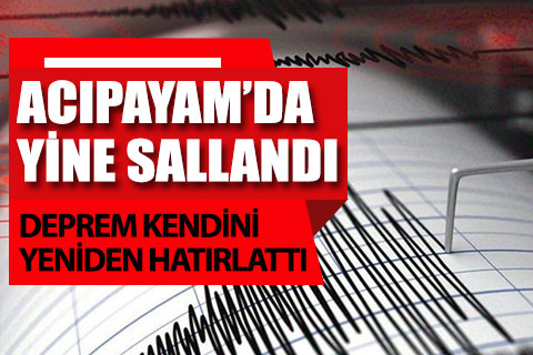 Acıpayam’da deprem kendini yeniden hatırlattı