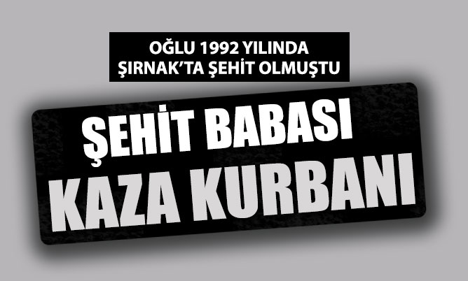 Şehit babası kaza kurbanı