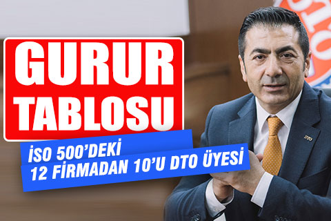 İSO 500’deki 12 Firmadan 10’u DTO Üyesi