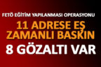 FETÖ’nün eğitim yapılanmasına operasyon: 8 gözaltı